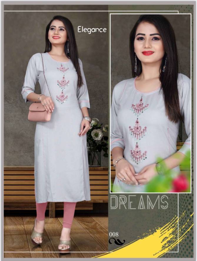 Elegance 001 Fancy Casual Daily Wear Rayon Kurti Collection